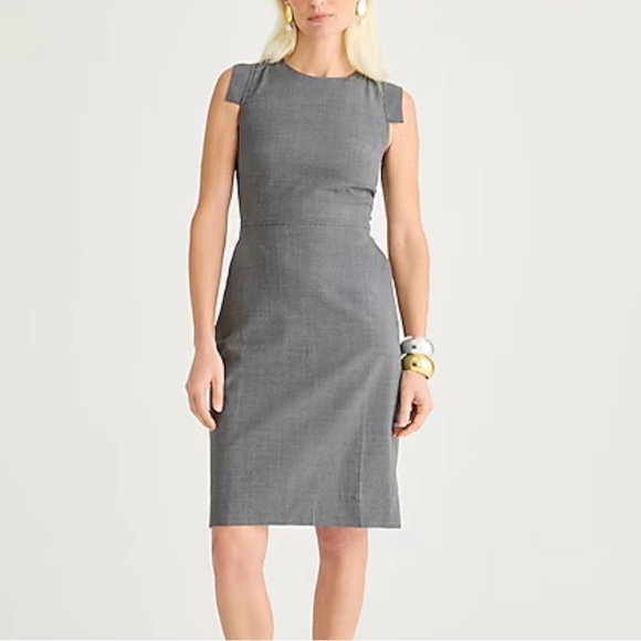 NWT Crew Gray Heather Resume Sheath Dress Size 12 Item#L15